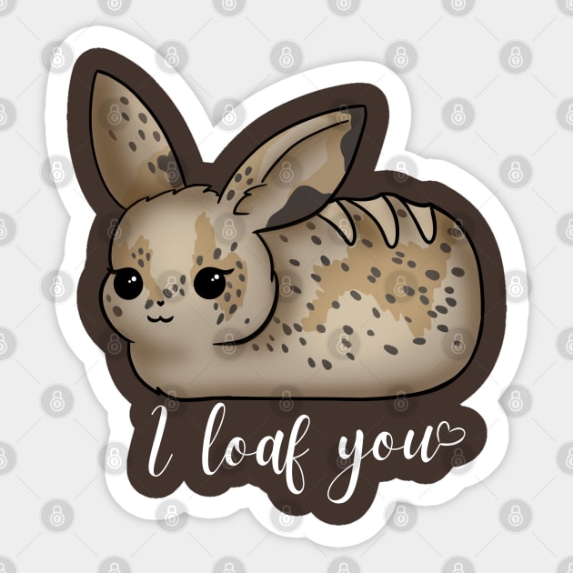 I loaf you Sticker by AustomeArtDesigns